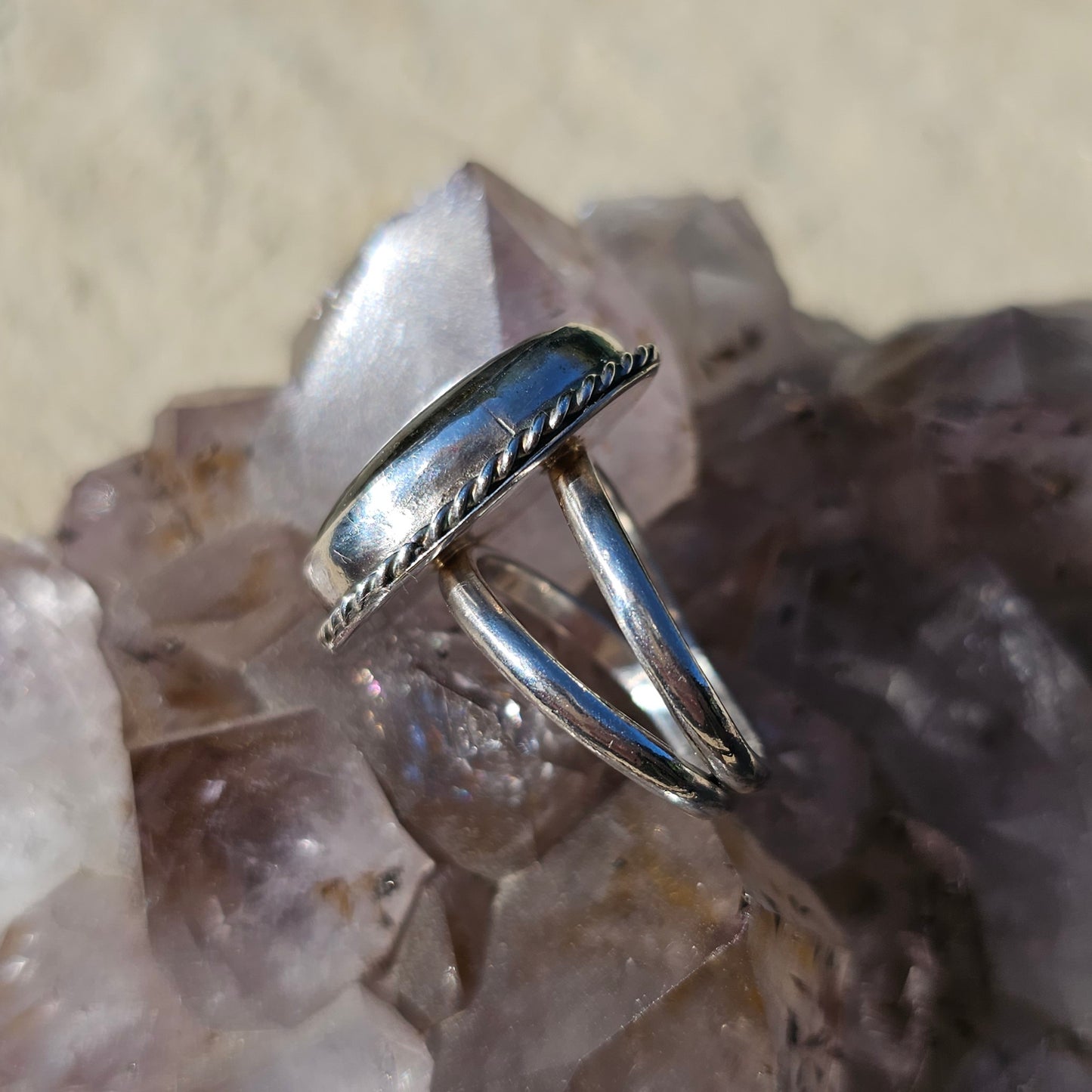 Labradorite Sterling Silver Ring Sz 9