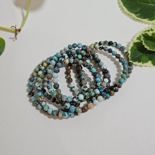Turquoise Bead Elastic Bracelet