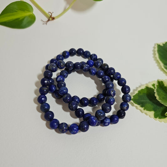 Lapis Lazuli Bead Elastic Bracelet