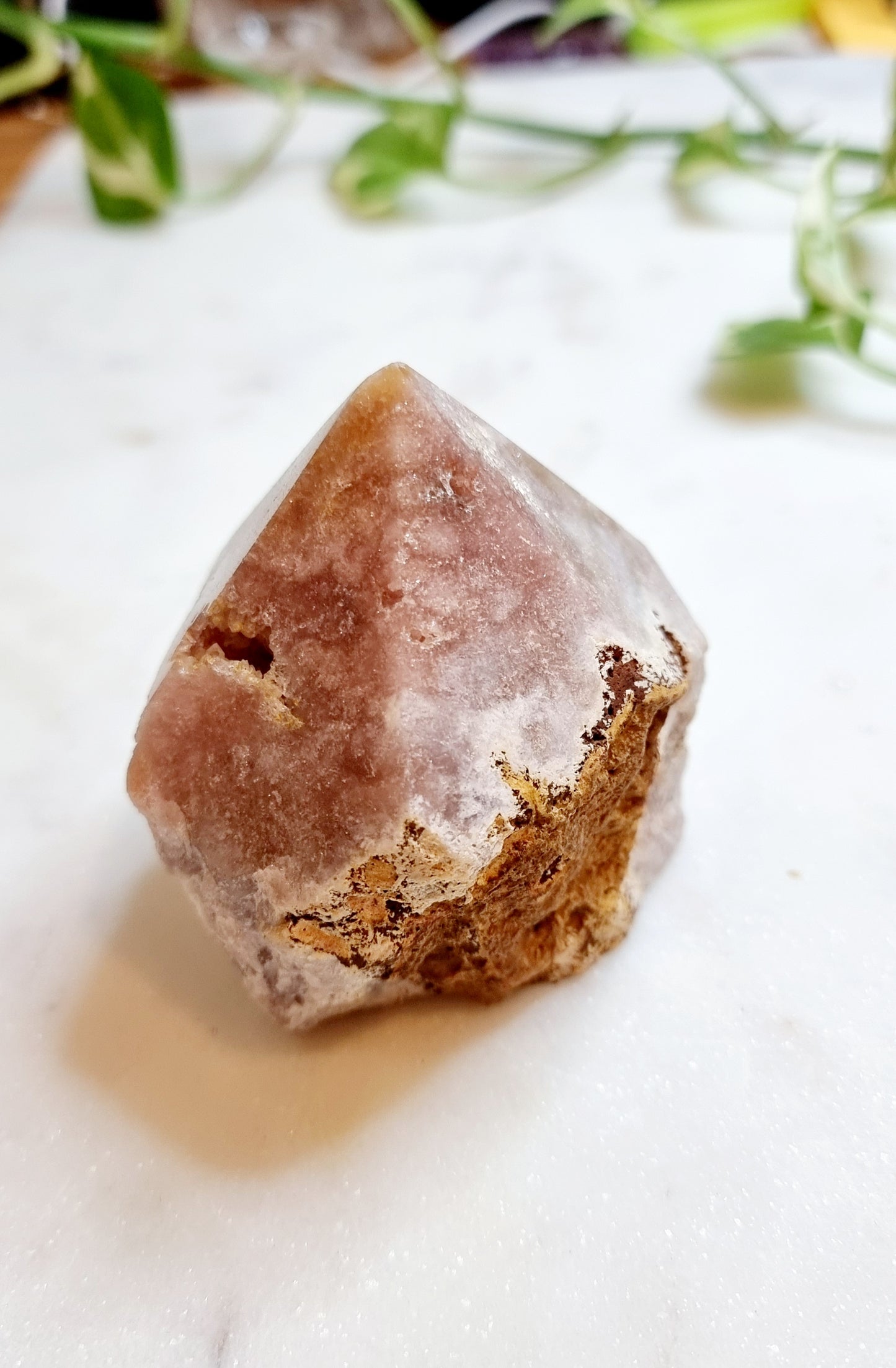 Pink Amethyst Polished Raw Point Crystal