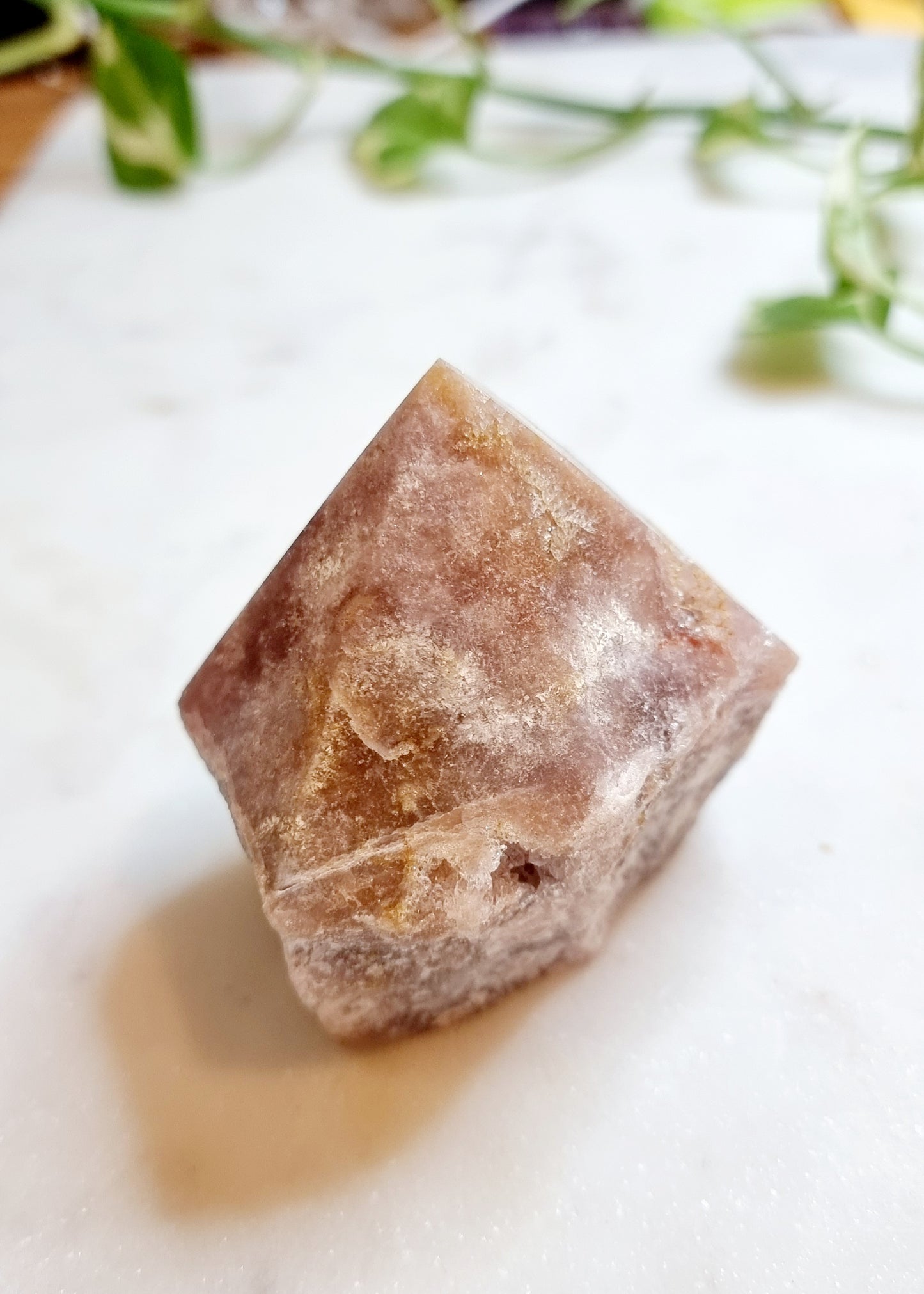 Pink Amethyst Polished Raw Point Crystal